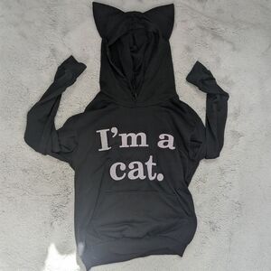 I’m a Cat Hoodie | Cat Ear Sweatshirt | Funny Graphic Pullover |Estimated Medium